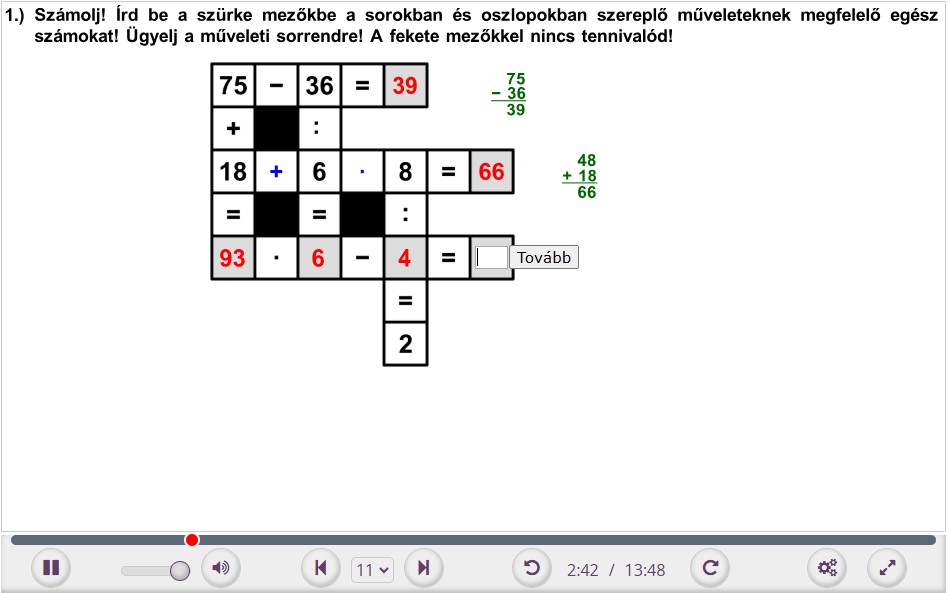 4. osztályos matematika felvételi 1. feladat